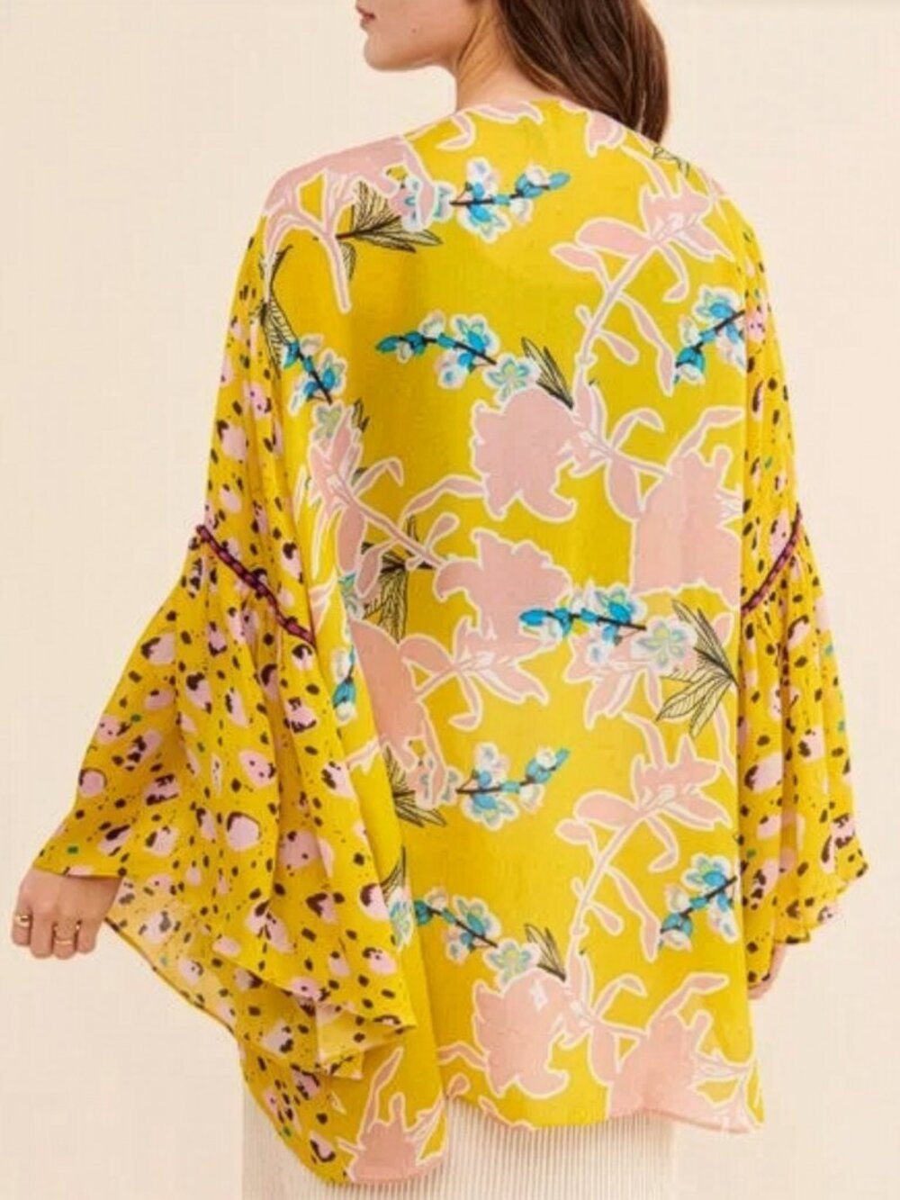 NWOT Anthropologie Blank London Spring Floral Kimono Cardigan